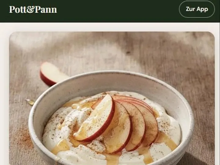 Omas Skyr mit Apfel, Honig und Zimt